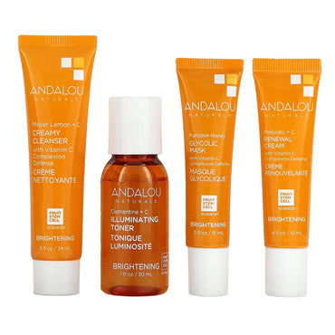 Andalou Naturals To Go Brightening Routine Set, 4 Ea
