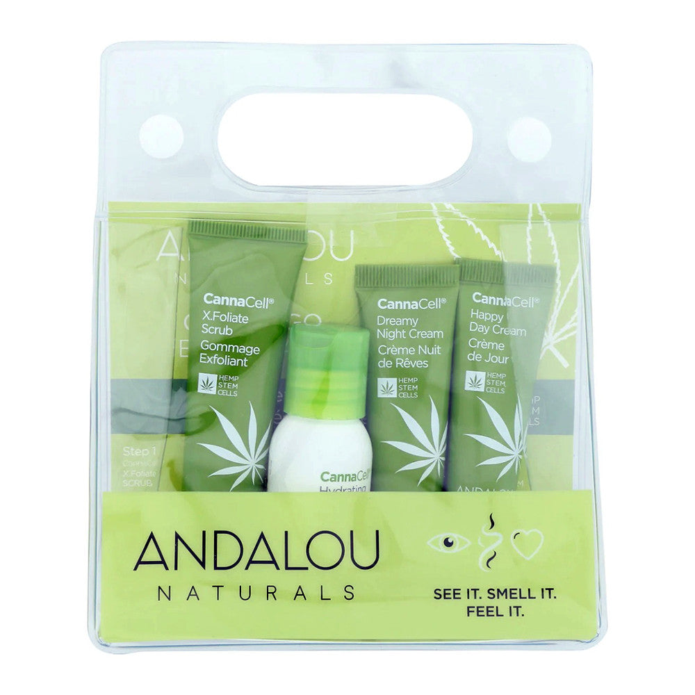Andalou Naturals To Go CannaCell Routine Set, 4 Ea