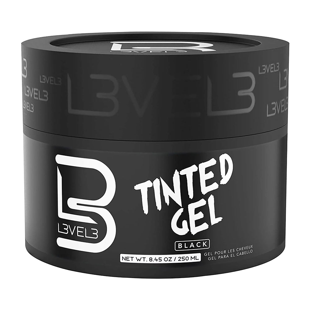 Level 3 Tinted Hair Gel, Black, 8.45 Oz