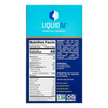 Liquid I.V. Hydration Multiplier Electrolyte Powder Packet Drink Mix, Tropical Punch Flavor, 0.56 Oz