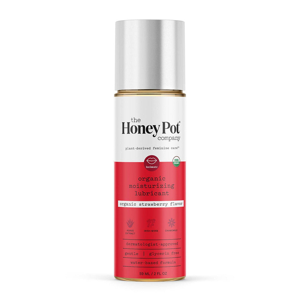 The Honey Pot Organic Strawberry Flavor Intimate Moisturizing Lubricant, 2 Oz
