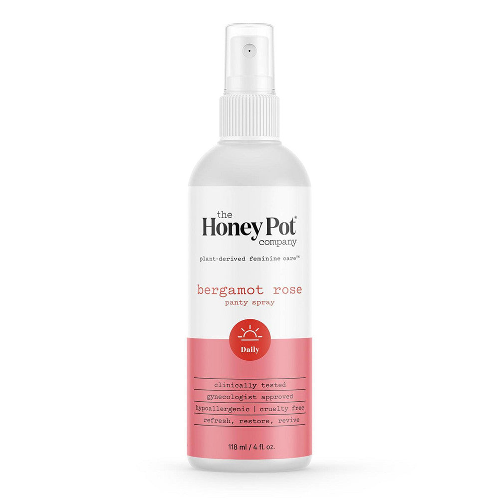 The Honey Pot Bergamot Rose Feminine Care Daily Panty Spray, 4 Oz