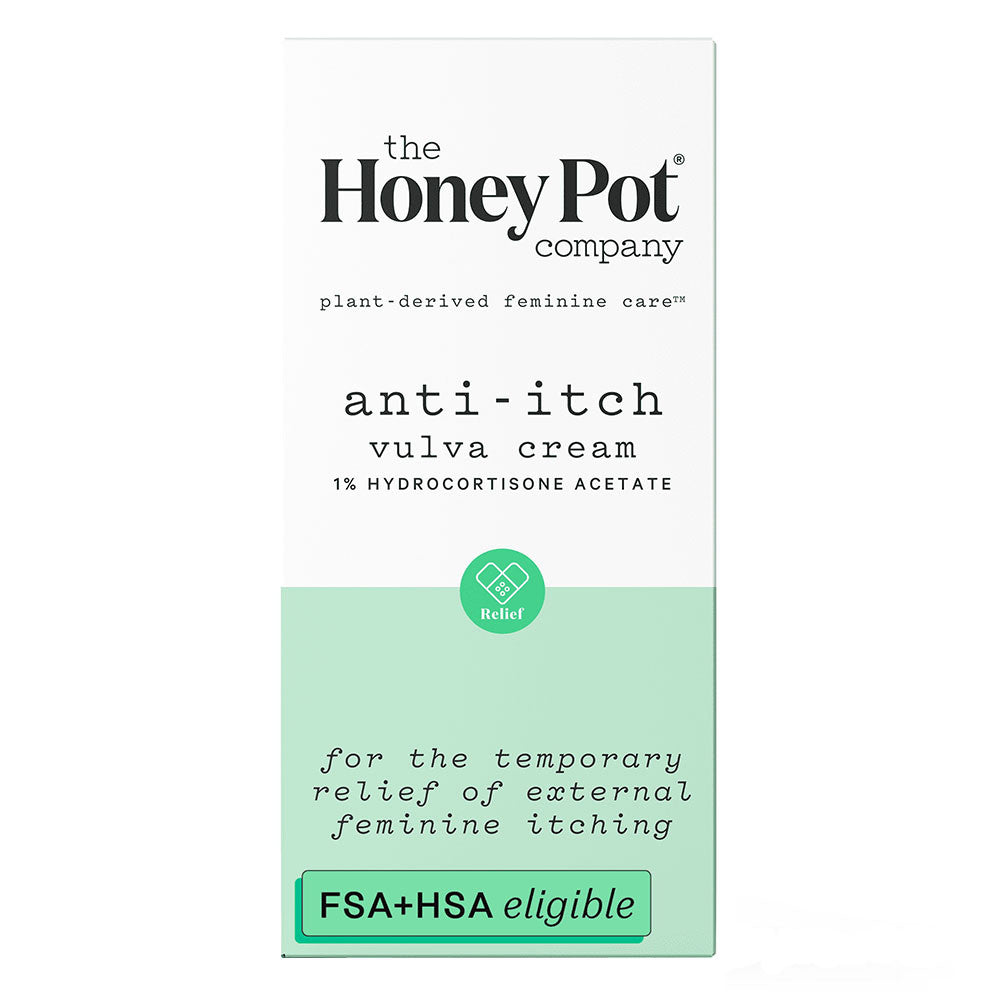 The Honey Pot Company Feminine Anti Itch Cream with 1% Hydrocortisone, 1 Oz