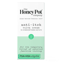 The Honey Pot Company Feminine Anti Itch Cream with 1% Hydrocortisone, 1 Oz