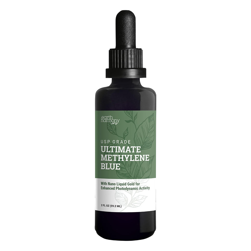 Earth Harmony Ultimate Methylene Blue with Nano Liquid Gold Support Mitochondrial Efficiency 2Oz (59.2ml)