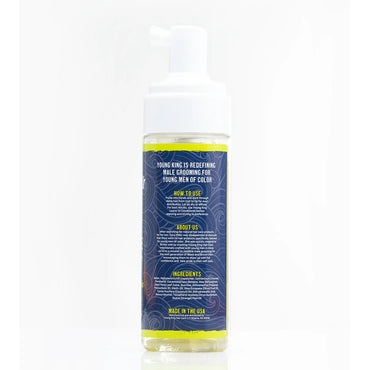 Young King Hair Mousse, Volumize and Define Curly Hair, Aloevera and Coconut, 6 Oz