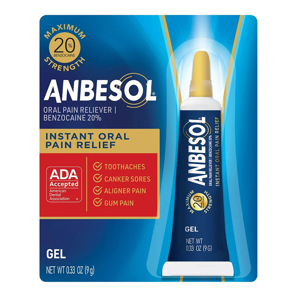 Anbesol Maximum Strength instant Oral Pain Reliever Gel, 9 Gms