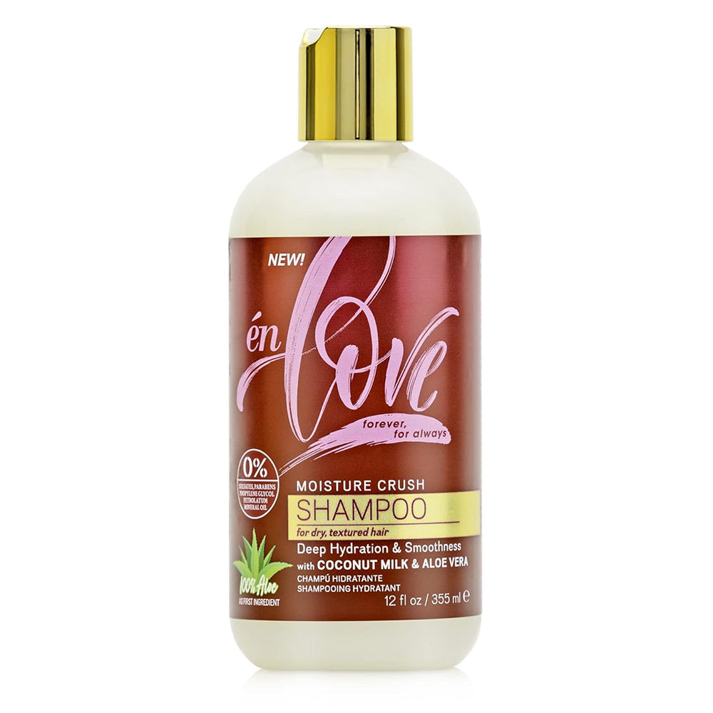 En Love Coconut Milk and Aloe Vera Moisture Crush Shampoo for Deep Hydration 12Oz (355ml)