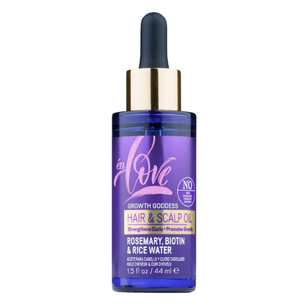 EN Love Growth Goddess Hair and Scalp Oil with Rosemary Biotin and Rice Water 1.5Oz (44ml)
