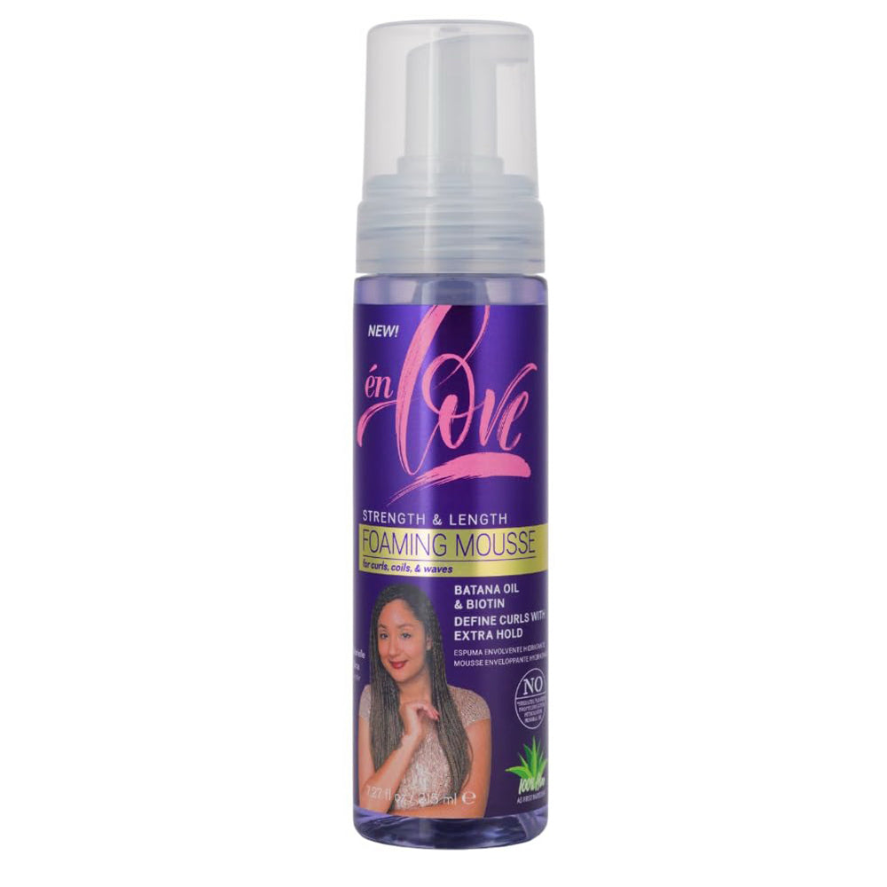 En Love Strength and Length Foaming Mousse Batana and Biotin Oil 7.27Oz (215ml)