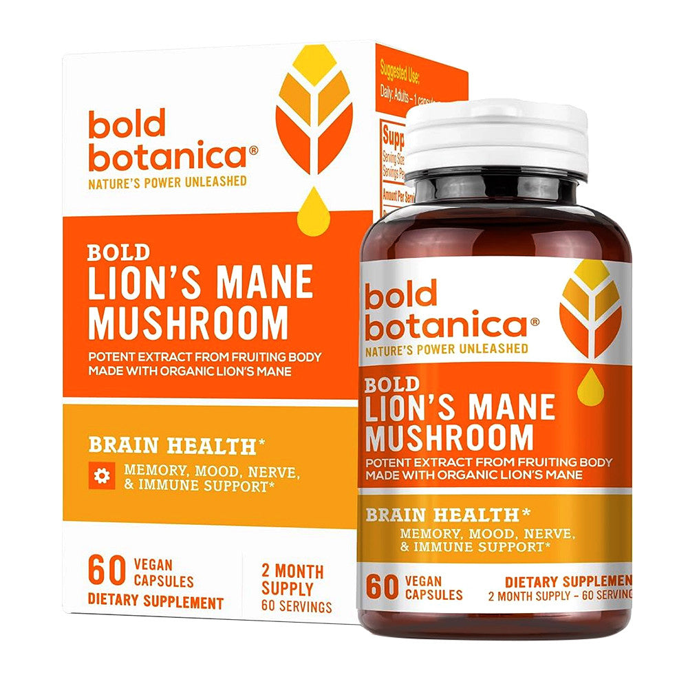 Bold Botanica Bold Lion s Mane Mushroom Capsules, 60 Ea