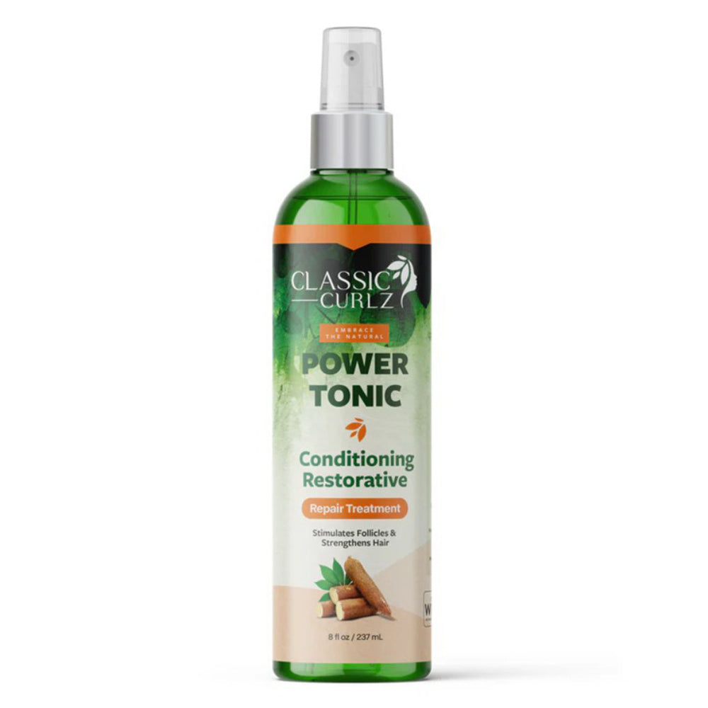 Classic Curlz Power Tonic for Scalp Refresh and Hair Strengthening 8Oz (237ml)