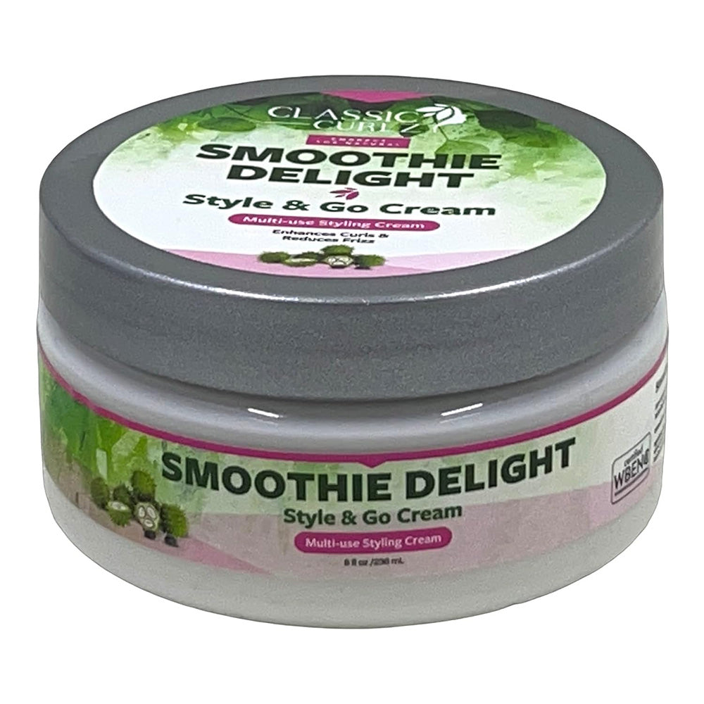 Classic Curlz Smoothie Delight Style and Go Cream Multi Use Styling Cream 8Oz (236ml)
