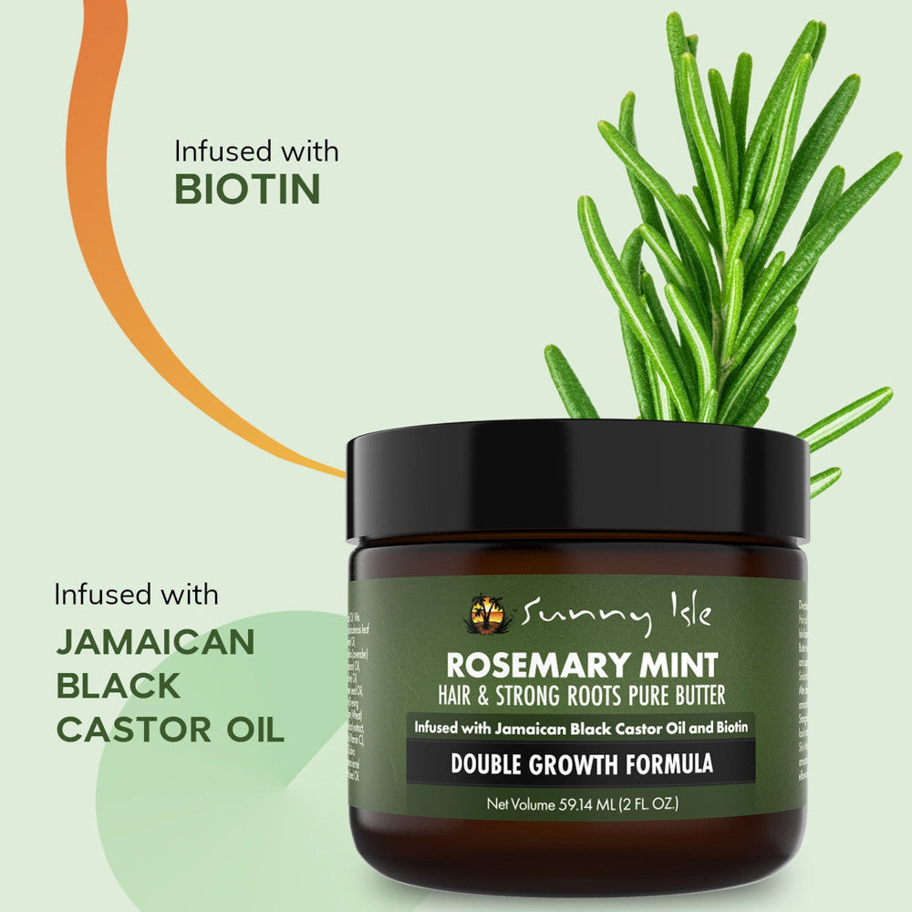 Sunny Isle Rosemary Mint Hair and Strong Roots Butter, 2 Oz