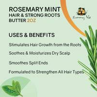 Sunny Isle Rosemary Mint Hair and Strong Roots Butter, 2 Oz