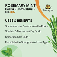 Sunny Isle Rosemary Mint Hair and Strong Roots Oil, 3 Oz