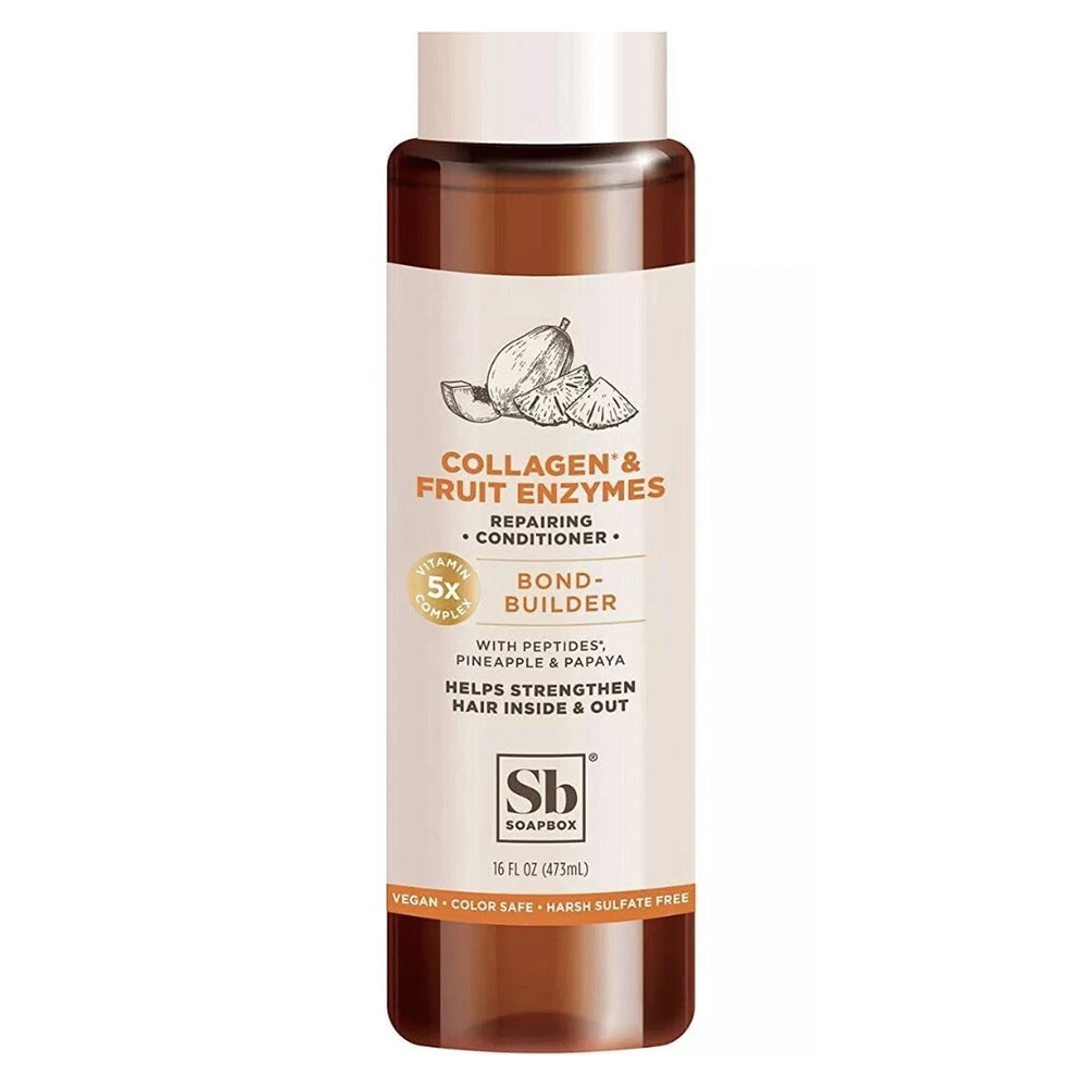 Soapbox Collagen and Fruit Enzymes Bond Builder Repairing Conditioner Strengthening Hair 16Oz (473ml)