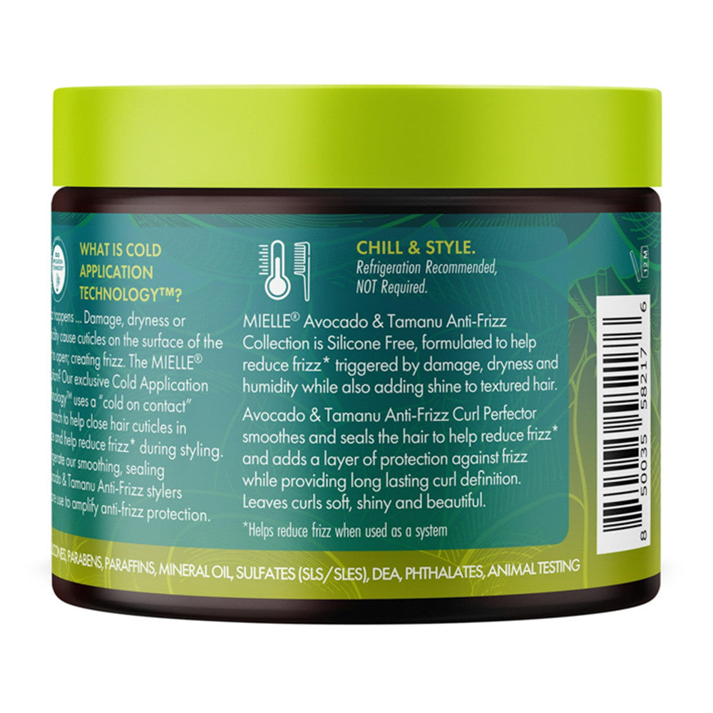 Mielle Organics Avocado and Tamanu Anti Frizz Curl Perfector Cream, 12 Oz