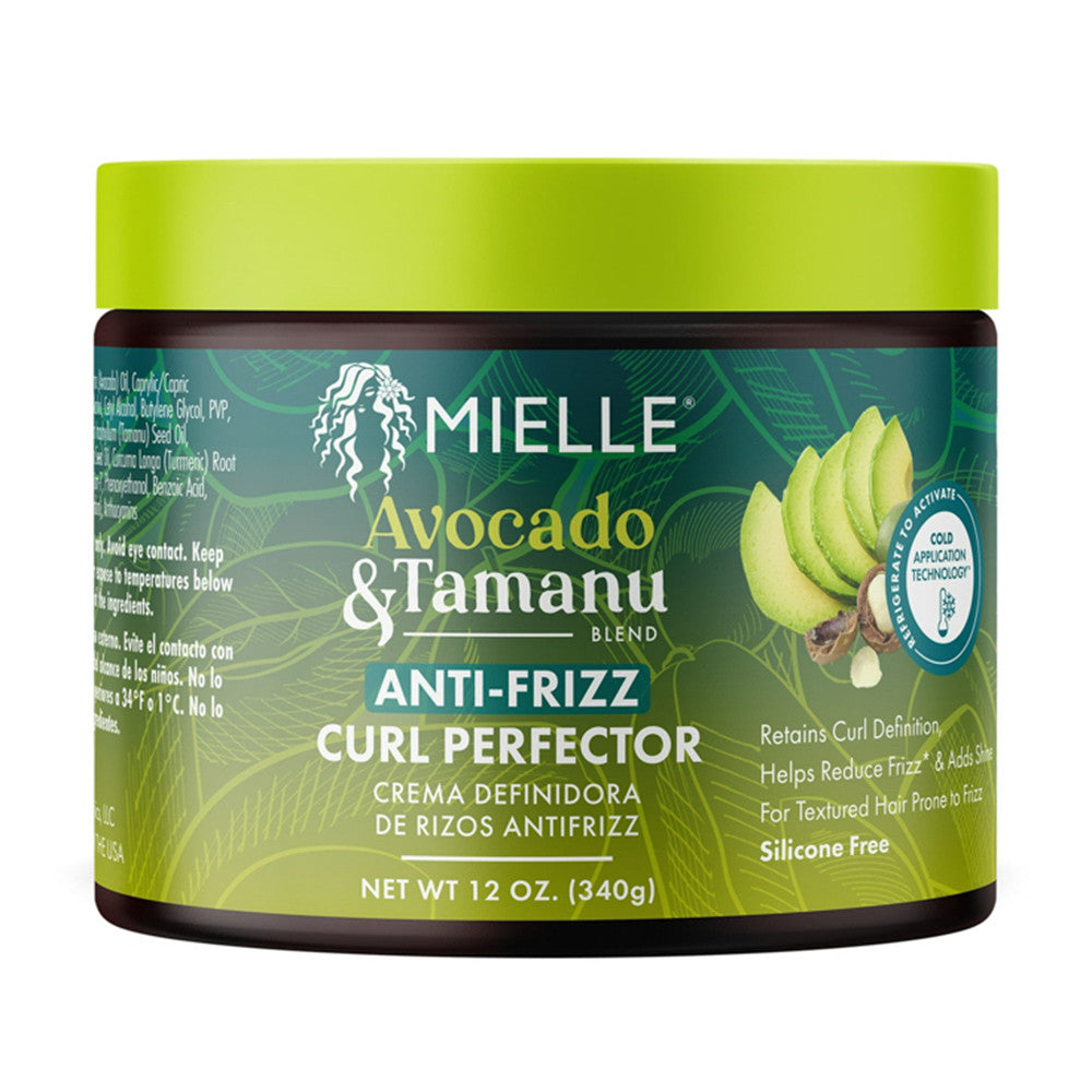Mielle Organics Avocado and Tamanu Anti Frizz Curl Perfector Cream, 12 Oz
