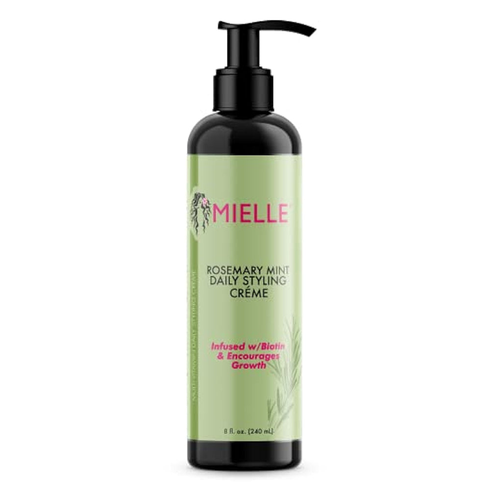 Mielle Rosemary Mint Daily Styling CrA"me Lightweight Hold and Frizz Protection for Textured Hair 8Oz (240ml)