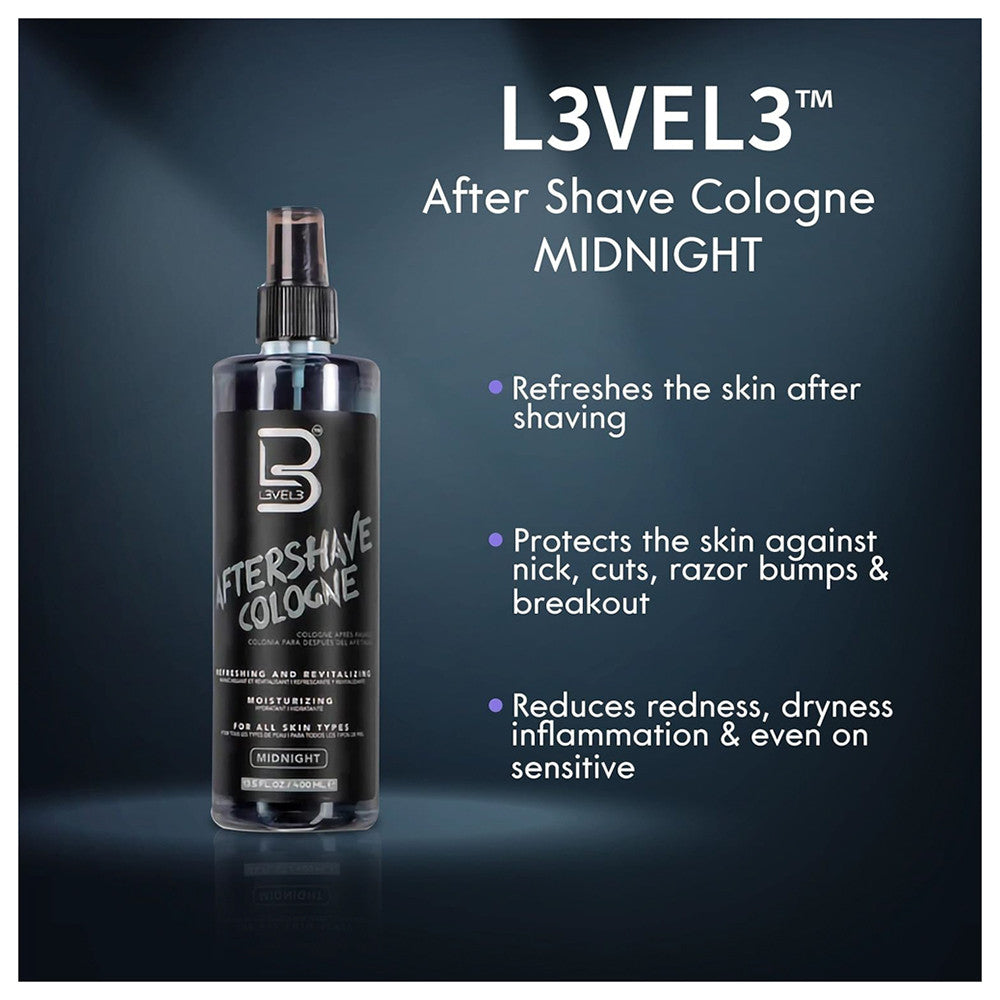 Level 3 After Shave Spray Cologne, Midnight, 13.5 Oz