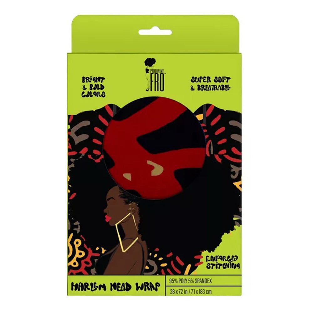 Pardon My Fro Harlem Head Wrap for Hair Protection and Fashion Styling 1Ea