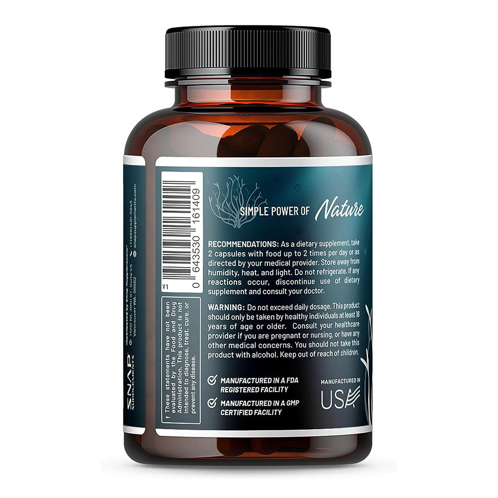 Snap Irish Sea Moss Capsules, Support Energy, 60 Ea
