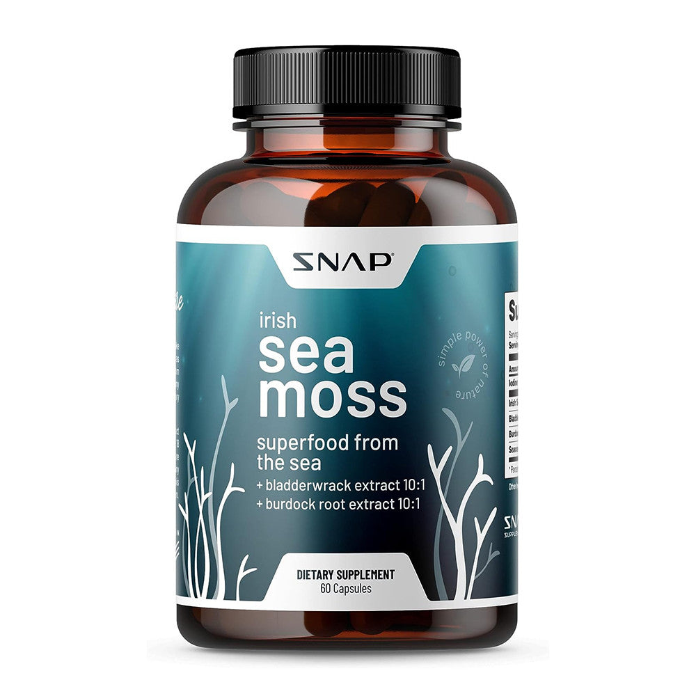 Snap Irish Sea Moss Capsules, Support Energy, 60 Ea