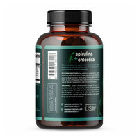 Snap Organic Spirulina Chlorella Capsules for Heart Support, 120 Ea