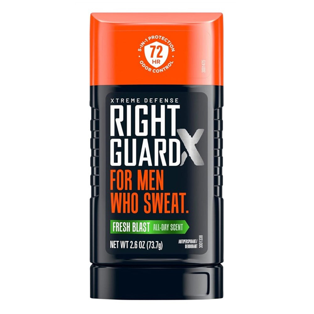 Right Guard Xtreme Defense 5 AntiPerspirant And Deodorant, Fresh Blast, 2.60 Oz