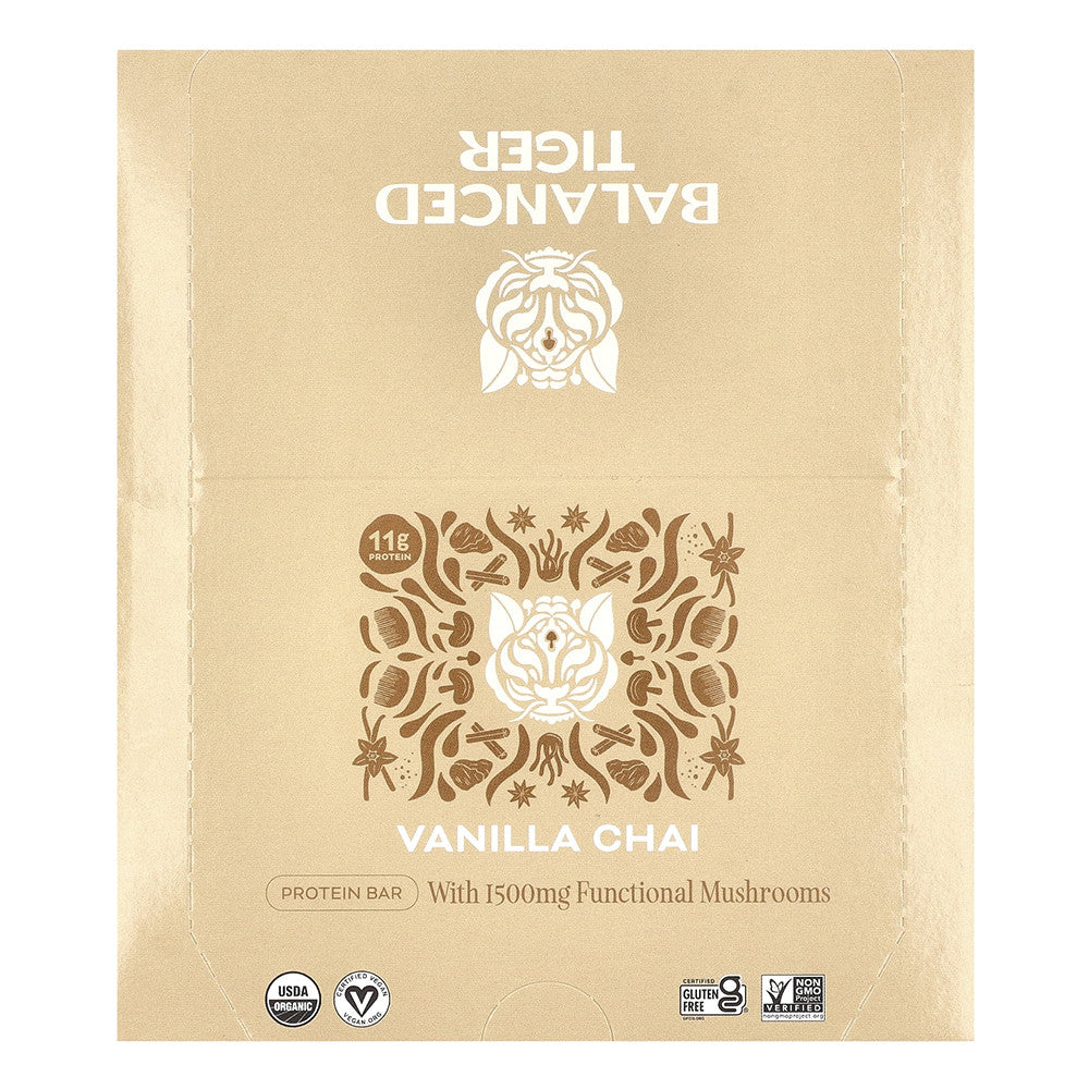 Balanced Tiger Protein Bar Organic Vegan Vanilla Chai, 1.55 Oz