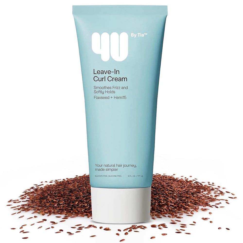 4U by Tia Leave-In Curl Defining Cream with Flaxseed and Hemi15 6Oz (177ml)