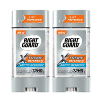 Right Guard Xtreme Defense Antiperspirant And Deodorant, Arctic Refresh Twin Pack, 4 Oz