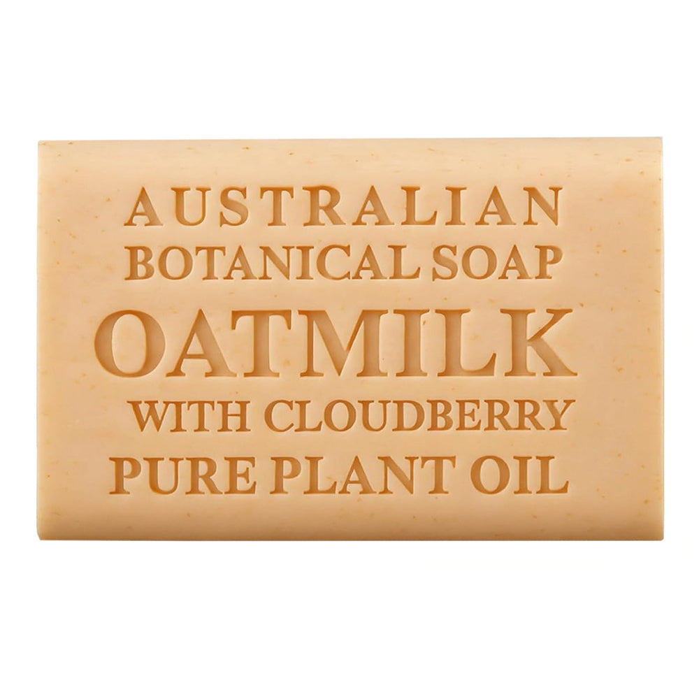 Australian Botanical Bar Soap Oatmilk with Cloudberry Pure Plant Oil for Softening the Skin 6.6Oz (187g)