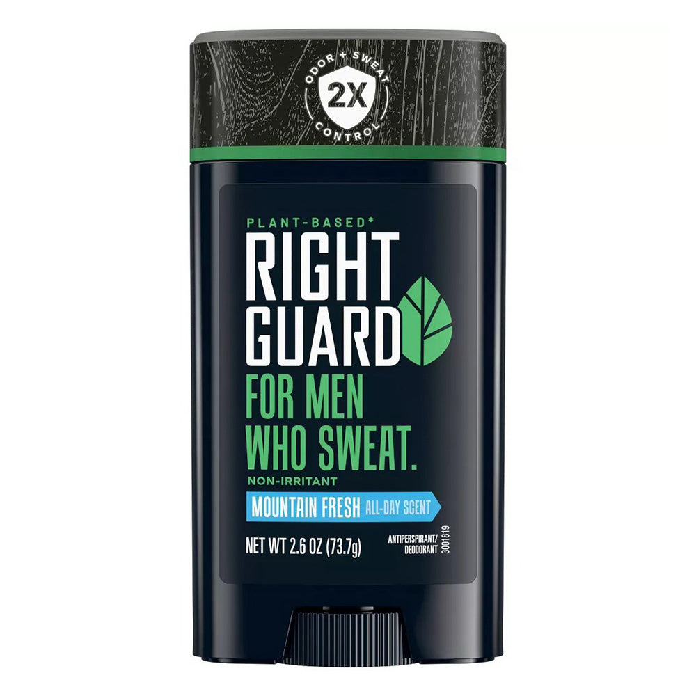 Right Guard Plant Based Invisible Solid Antiperspirant and Deodorant for Men 2.6Oz (73.7g)