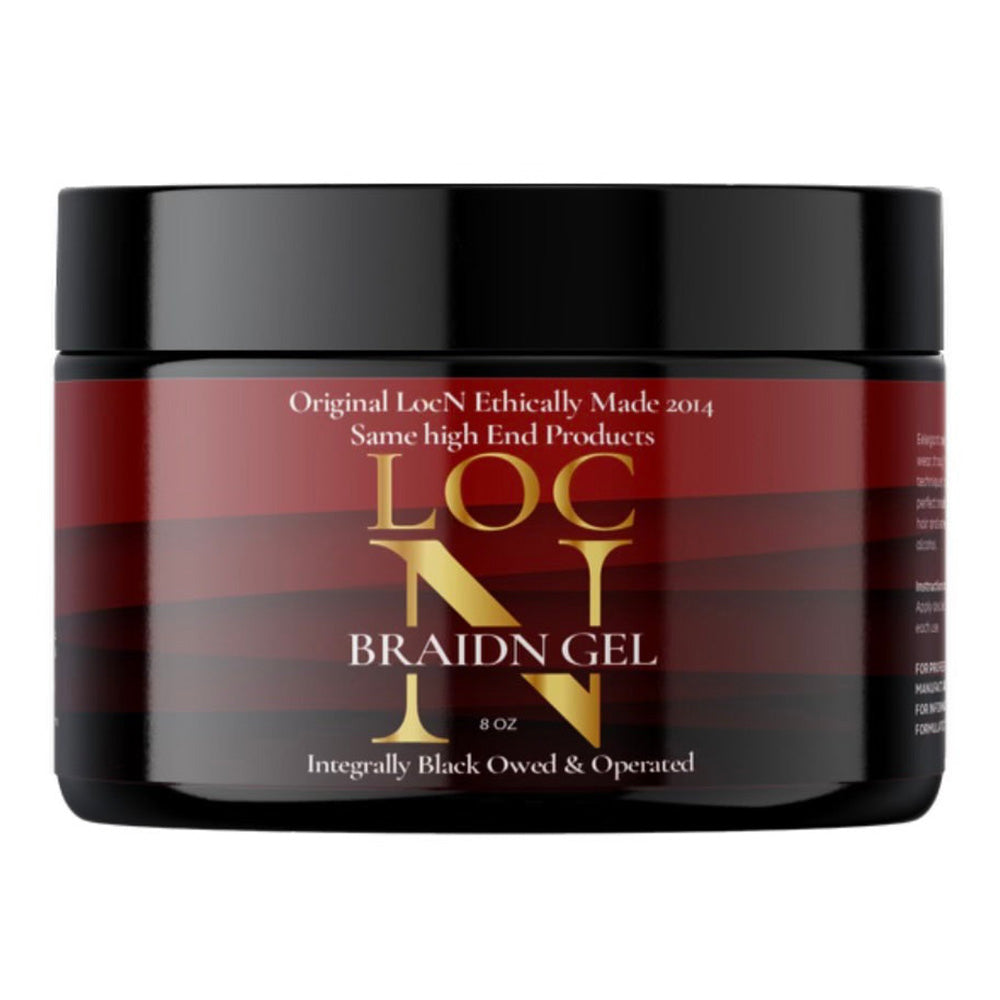 Loc N Braiding Hair Gel Defines and Holds Braids Twists and Protective Styles 8Oz (227ml)