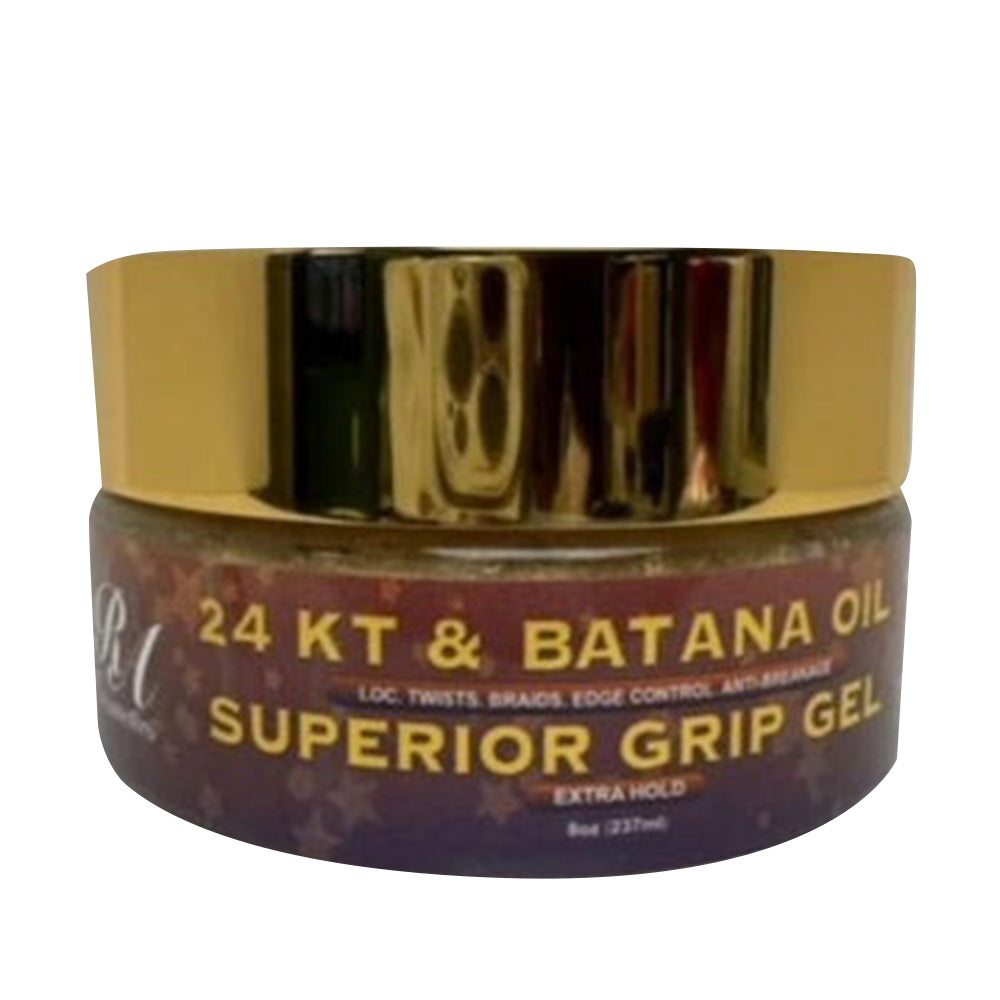 Ra Cosmetics Batana Oil 24KT Gold Superior Grip Gel for Locs Twistand Braids 8Oz (237ml)