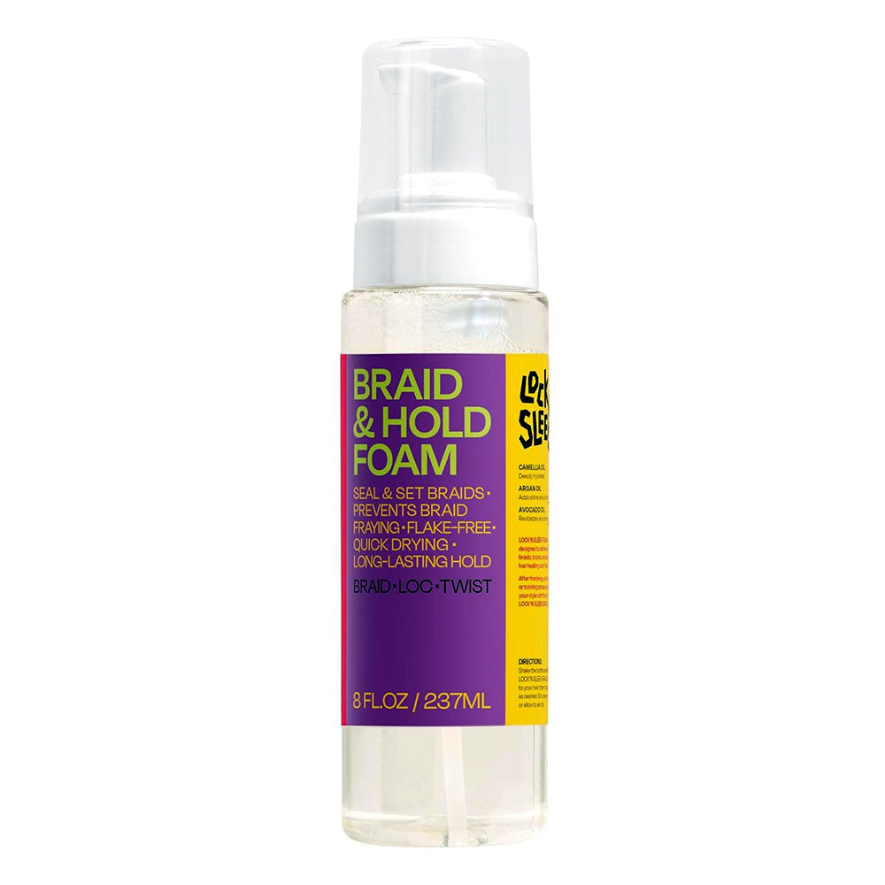 Lock N Sleek Braid and Hold Hair Foam Sets Styles and Controls Frizz 8Oz (237ml)