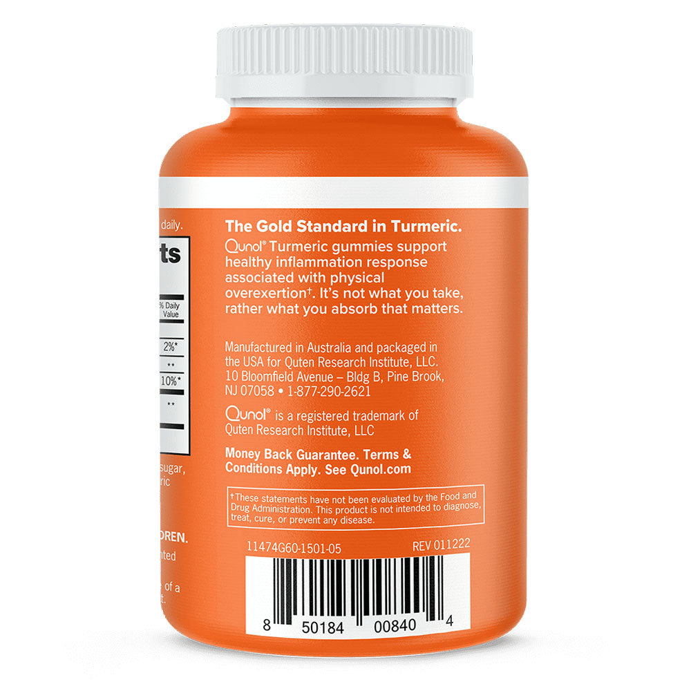 Qunol Turmeric 500 Mg Gummies Joint Support Herbal Supplement, 60 Ea