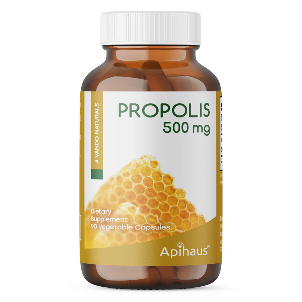Apihaus Propolis 500 mg Vegetable Capsules for Immune Support 90Ea