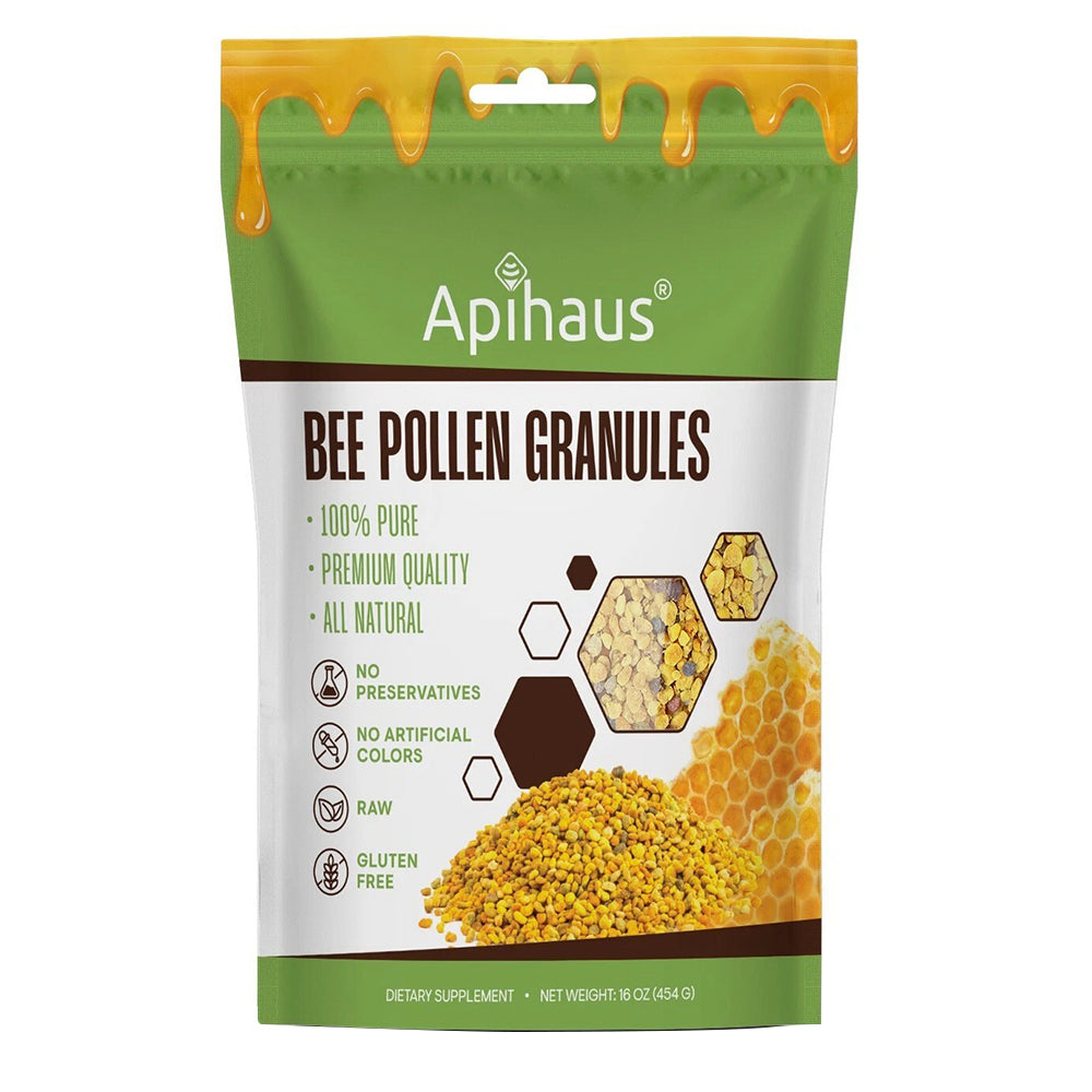Apihaus Bee Pollen Granules Natural Dietary Supplement 16Oz (454g)