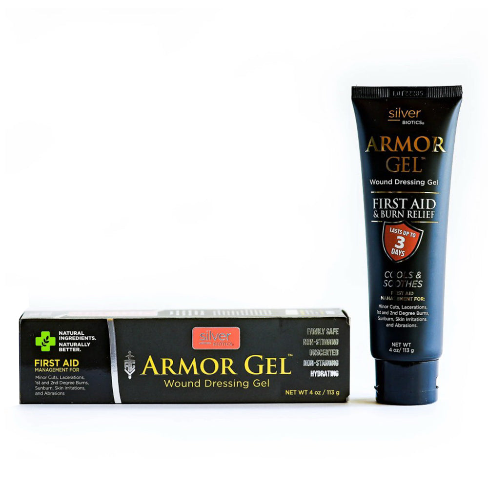 Silver Biotics Armor Gel Wound Dressing Gel for First Aid and Burn Relief 4Oz (113g)