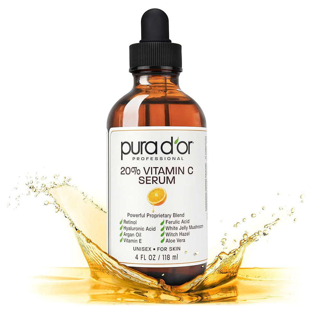 Pura Dor 20% Vitamin C Serum for Skin, 4 Oz