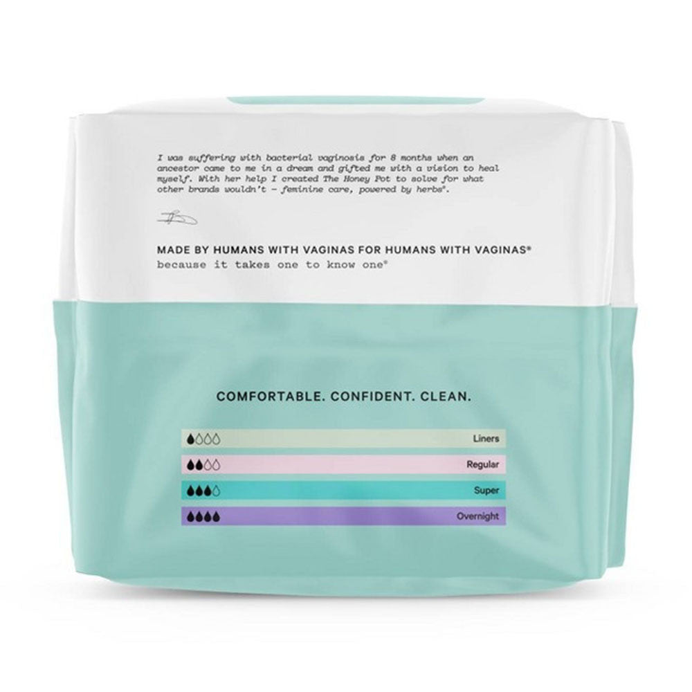 The Honey Pot Company Non Herbal Menstrual Cottton Super Pads, 16 Ea