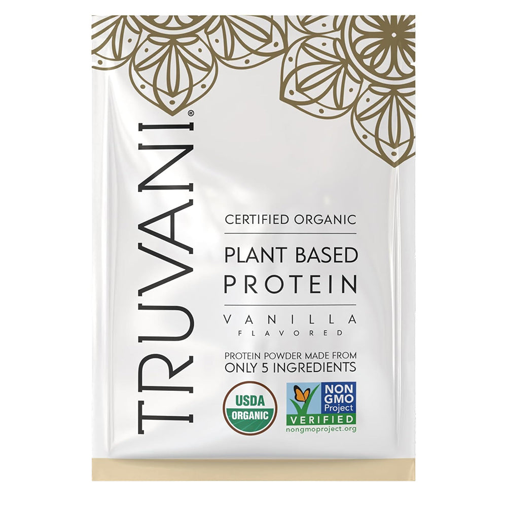 Truvani Organic Plant Base Protein Powder Vanilla 1Oz (29g) 10Ea