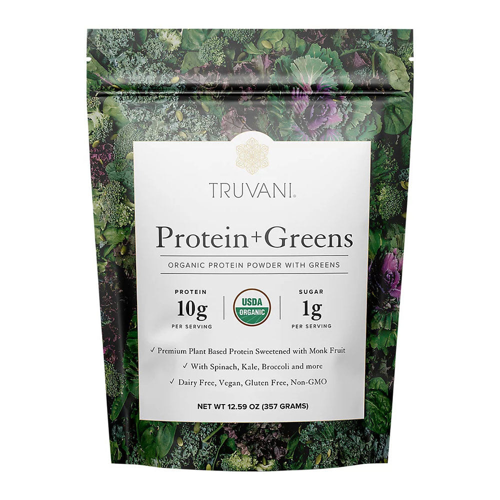 Truvani Protein Plus Greens Organic Protein Powder, 12.59 Oz