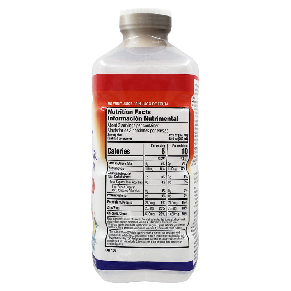Suero Repone Zero Sugar Free Liquid Electrolyte Solution with Zinc, 33.8 Oz