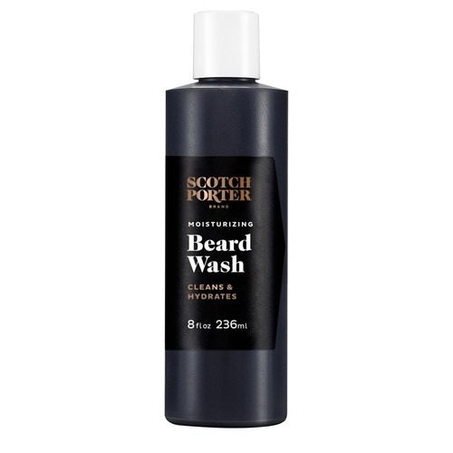 Scotch Porter Moisturizing Beard Wash for Cleanse Refresh Hydrate and Soften Coarse 8Oz (236ml)