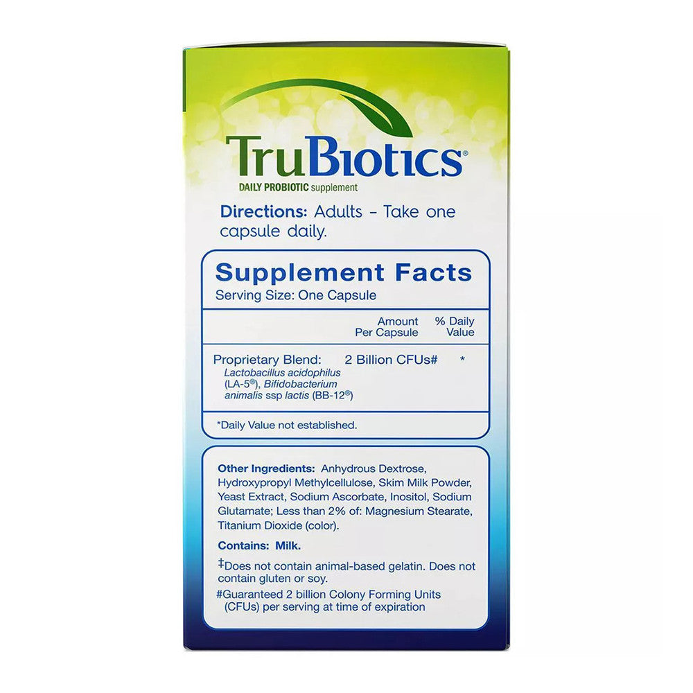 Tru Biotics Daily Probiotic Digestive And Immune Health Capsules, 30 Ea