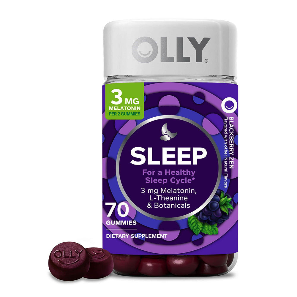 Olly Sleep Gummy 3 Mg Supplement, Blackberry Flavor, 70 Ea